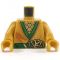 LEGO Torso, Gold with Scale Mail, Green Sash Belt