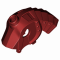 LEGO Warhorse Battle Helmet, Stud on Top, Rounded Style, Dark Red