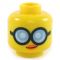 LEGO Head, Female with Large Red Lips, Open Mouth Smile with Teeth, Eyelashes [CLONE] [CLONE] [CLONE]