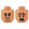 LEGO Head, Female with Eyelashes, Freckles, Peach Lips, Dual Sided: Open Smile with Teeth / Sleeping [CLONE] [CLONE]