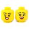 LEGO Head, Female, Smiling / Smiling and Sweating