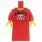 LEGO Red Robe/Dress with Skull and Writing