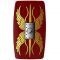 LEGO Minifig Shield Rectangular Curved with Stud with Gold Lightning Wings and Arrows Print [CLONE]