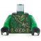 LEGO Torso, Dark Green Shirt with Sash and Feathers