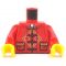LEGO Torso, Red Jacket with Gold Geometric Design, Pockets