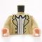 LEGO Torso, White Shirt with Tan Vest, Buttons and Pockets [CLONE]