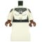 LEGO White Dress or Robe with Gray Shoulders and Sword Emblem