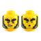 LEGO Head, Bushy Black Eyebrows and Large Sideburns, Stubble