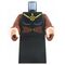 LEGO Black Robes, Brown Arms and Belt, Flared Sleeves