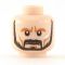 LEGO Head, Light Flesh, Trimmed Beard, Cheek Scar