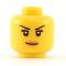 LEGO Head, Female with Peach Lips, Eyelashes, Raised Eyebrows