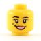 LEGO Head, Female with Smile, Red Lips, and Beauty Mark