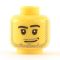LEGO Head, Stubble Beard and Moustache, Smirk