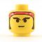 LEGO Head, Sideburns and Red Headband Pattern