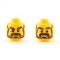 LEGO Head, Dark Brown Beard, Dual Sided Head, Bushy Eyebrows