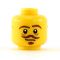 LEGO Head, Brown Eyebrows, Goatee, and Moustache