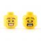 LEGO Head, Black Eyebrows and Freckles, Dual Sided: Smile with Teeth / Scared Open Mouth