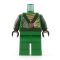 LEGO Green Keikogi with Dark Green Arms and Sash, Studs and Fire Pattern