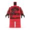 LEGO Red Keikogi with Dark Red Shoulder Armor, Matching Legs