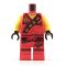 LEGO Red Keikogi, Sleeveless with Gold Characters