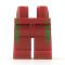 LEGO Legs, Dark Red with Green Triangles Pattern