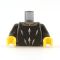 LEGO Torso, Dark Gray with Black Arms, Arrowhead Pattern
