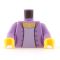 LEGO Torso, Female, Lavender Shirt and Jacket, Necklace