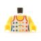 LEGO Torso, Female, White with Bare Arms, Rainbow Stars Pattern