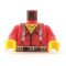 LEGO Torso, Red Shirt with White Suspenders
