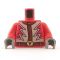 LEGO Torso, Red Shirt with ZigZag Pattern, Steer Head Belt Buckle