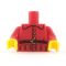 LEGO Red Torso w/ Rounded Collar, Gold Buttons and Black Belt