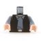 LEGO Torso, Sand Blue Shirt with Collar and Vest