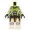 LEGO Lime Green and White Leather Outfit, Wolf/Fox Logo on Back