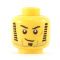 LEGO Head, Beard Stubble, Sideburns, Goatee and Red Scar Pattern
