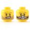 LEGO Head, Light Brown Eyebrows and Beard, Scar, Smile