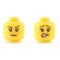 LEGO Head, Female with Brown Eyebrows, Freckles, and Scared / Smile Expressions