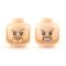 LEGO Head, Light Flesh, Light Brown Eyebrows and Beard, Frowning / Angry