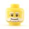 LEGO Head, Bushy Beard White and Eyebrows