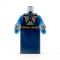 LEGO Dark Blue Robe, Gray Pattern, Wizard Sleeves