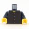 LEGO Torso, Dark Blue Plaid Shirt with Buttons