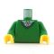 LEGO Torso, Green Sweater over White Shirt