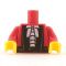 LEGO Torso, Fancy Red, Black, and White