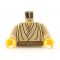LEGO Torso, Tan Layered Shirt, Brown Belt