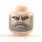 LEGO Head, Gray Beard and Eyebrows, Frown