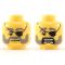 LEGO Head, Gray Moustache and Sideburns, Eye Patch