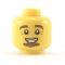 LEGO Head, Brown Eyebrows, Wide Brown Soul Patch