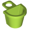 LEGO Minifig Container - D-Shaped Basket, Lime Green